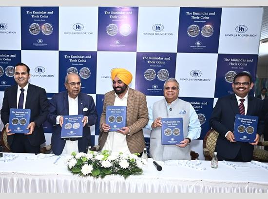 Punjab CM Mann unveils Hinduuja Foundation’s new book on Ancient Kuninda Coinage