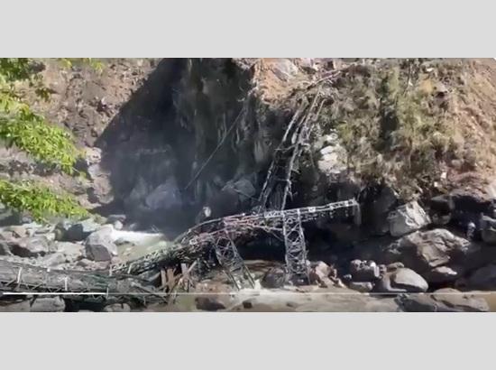 Landslide damages suspension motor bridge linking Govindghat to Hemkund Sahib; Watch Video  