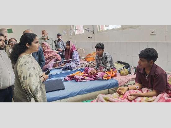 DC visits Civil Hospital, reviews  condition of patients,  situation stable