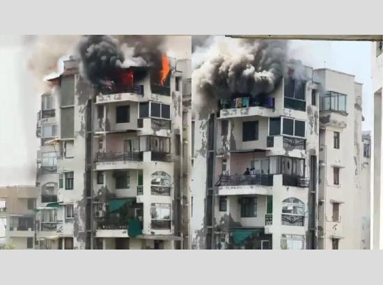 Delhi Dwarka Fire Horror: People jump from 7th floor to escape blaze, rescue operation underway