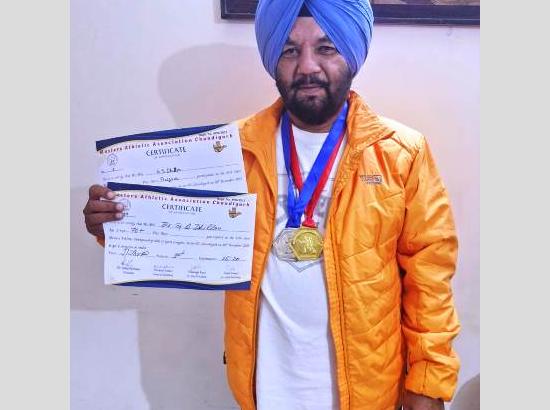 Dr Dhillon makes Ferozepur proud, wins Gold and Silver Medals at Distt Masters Athletics Championship