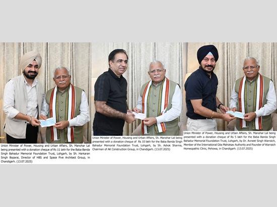 Support pours in for Baba Banda Singh Bahadur Memorial with Rs 26 lakh donation