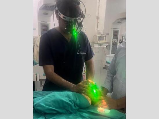 3-month-old premature baby operated on for ROP with laser technology in Ferozepur