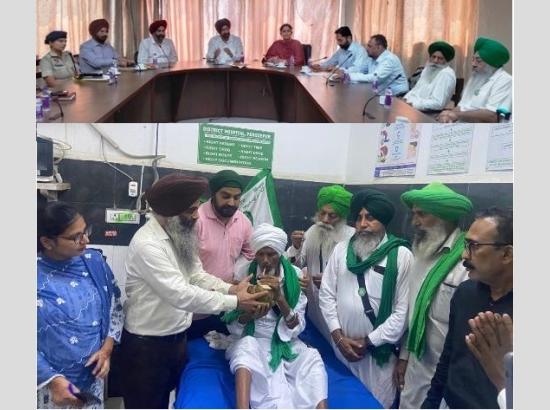 Ferozepur distt admn resolves farmer protest, hunger strike ends after key meeting