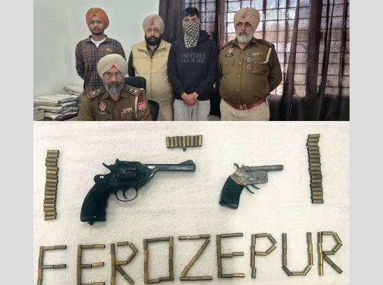Ferozepur cops nab one with illegal arms wanted in firing and spreading panic case