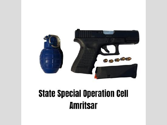 Ahead of R-Day, BKI Operative held with hand grenade, glock pistols from Amritsar