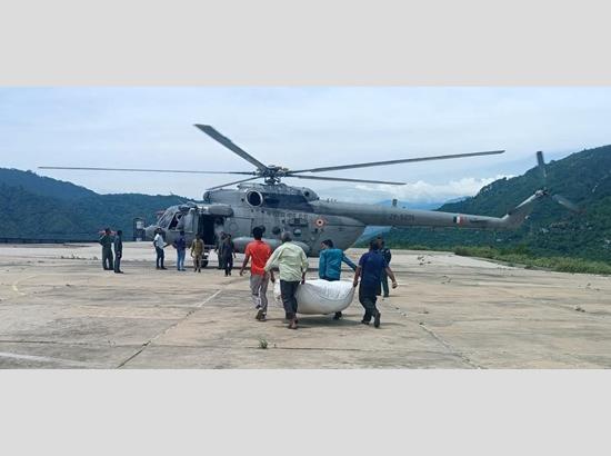 Himachal Floods: Air Force delivers aid to flood-hit Janjehli region