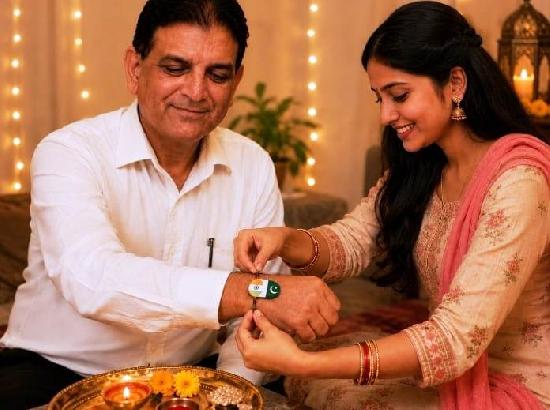Rakhi with India-Pak flags in Lahore sends message of peace and brotherhood