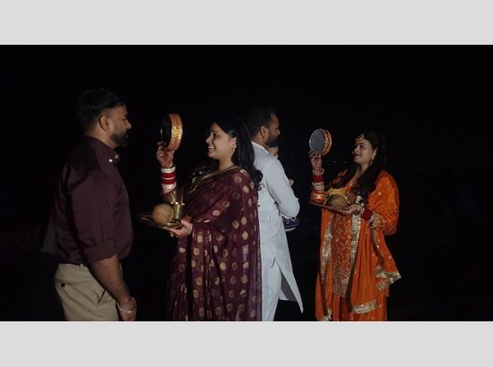 In Pictures: Karva Chauth celebrations illuminate Sukhna lake in Chandigarh