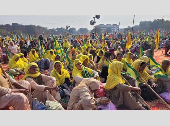 Thousands of farmers protest at Chandigarh demanding compensation for flood-affected crops; View Pics
