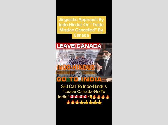 Pannu threatens non-Sikh Indians to leave Canada