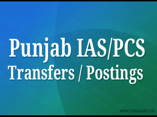 Two IAS officers including DC Gurdaspur Transferred