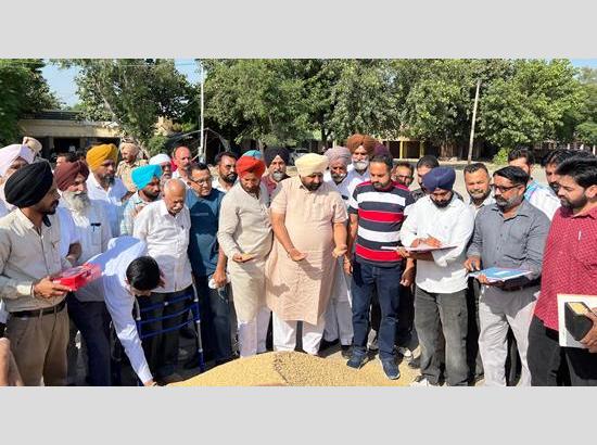 MLA  Bhullar launches Govt paddy procurement at Ferozepur