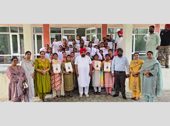 MLA Bhullar hands over appointment letters to 35 Anganwadi Workers and Helpers