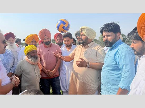 MLA Bhullar inaugurates sports ground built in Ferozepur's village Dulchi Ke