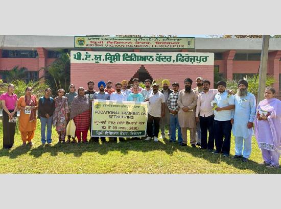 PAU-KVK trains farmers and farm women in  “Beekeeping, Honey Processing and Marketing”