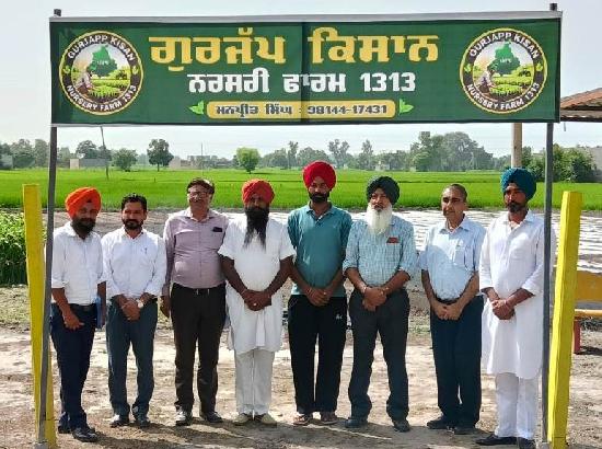 PAU-KVK team led by Addl  Director (EE) visits progressive farmers’ Gurjap Kisan Nursery 1313 in Ferozepur
