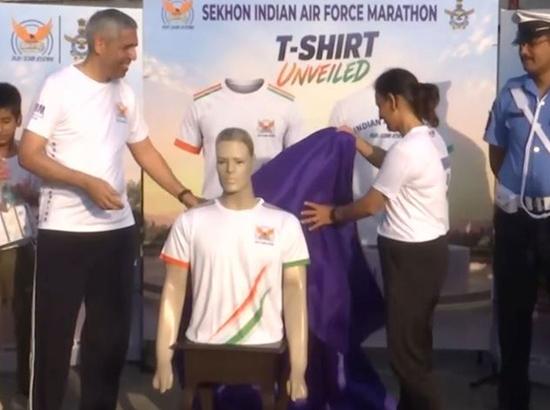 Chandigarh: Promo run, T-shirt unveiling held at Sukhna Lake ahead of Sekhon IAF Marathon