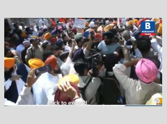 Opposition protests in Chandigarh over officer’s suicide; Police use water cannons; Watch Video