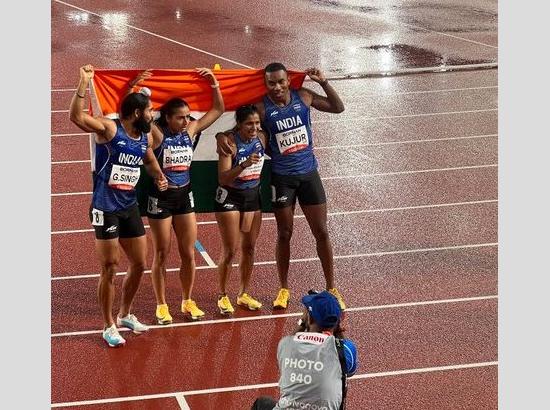 Asian Games 2026: India wins bronze in mixed 4x100m relay, sets national record
