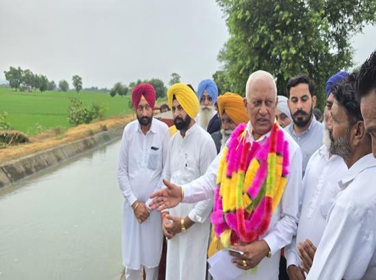 68,500 acres in 56 villages of Shutrana constituency get canal irrigation: Barinder Kumar Goyal
