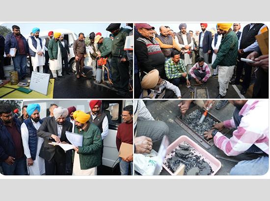 CM Mann Conducts Surprise Check Of Roads, Orders Show-Cause Against Contractor And Withholding Of His Payments 