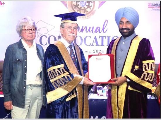 Nobel Laureate Gerardus T Hooft award degrees to 926 Chandigarh University students during convocation