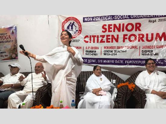 Senior Citizens Forum meeting highlights importance of inner peace and purposeful living