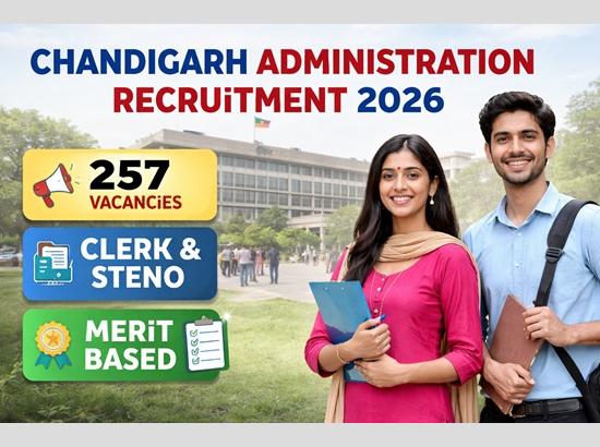 Chandigarh Administration invites applications for 257 Clerk, Steno-Typist posts;  No Interview, Merit-based selection