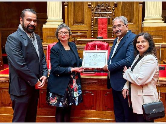 South Australian Parliament honours Firozepur Foundation Founder Laroia for humanitarian work