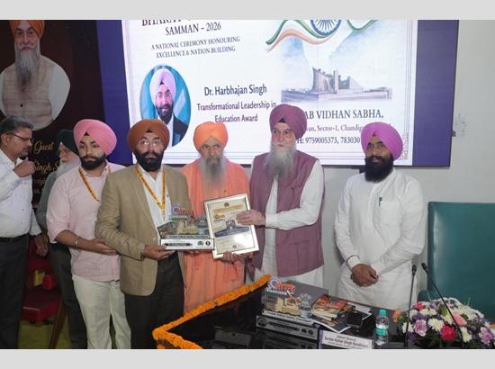 Principal Harbhajan Singh Karnana honoured with “Bharat Vibhushan Samman 2026”