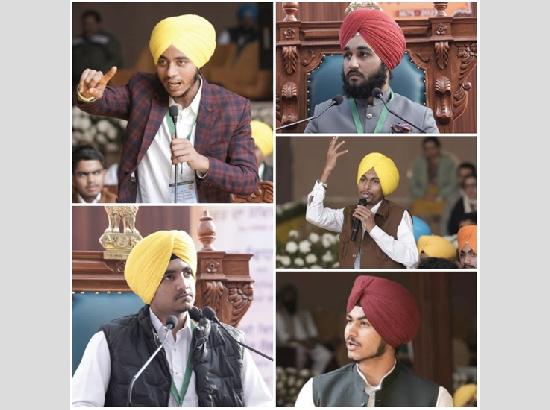 Government Schools' students exhibit skills in mock session of Punjab Vidhan Sabha