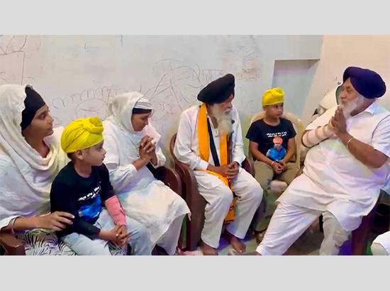 Breaking: Sukhbir Badal Meets Parvinder Jhota’s Family, Vows Akali Dal’s Full Support in Fight for Justice