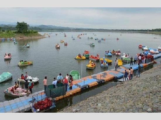 Sukhna Lake in Chandigarh near danger mark amid heavy rainfall