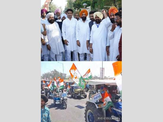 IYC President Uday Bhanu Chib joins tractor rally in Ferozepur against drugs, pays homage to martyrs