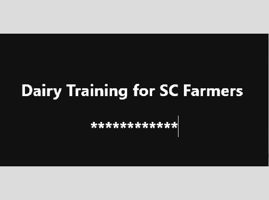 Special 4-Week Dairy Training for SC farmers with refundable fee at Tarn Taran and Moga