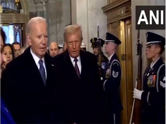 Donald Trump, Joe Biden arrives together to Capitol Rotunda for swearing-in ceremony