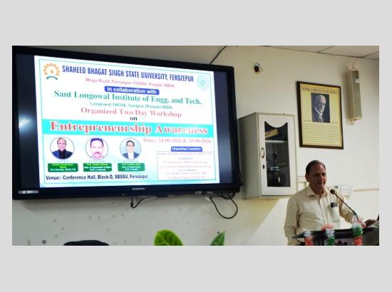 SBSSU-SLIET joint workshop promotes 'Entrepreneurship and Startup Culture'