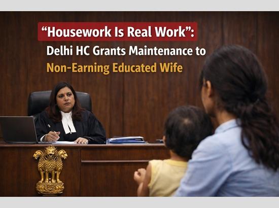 “Housework Is Real Work”: Delhi HC grants maintenance to non-earning educated wife